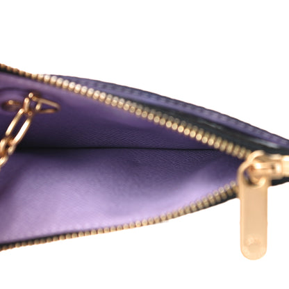 Louis Vuitton Monogram Multicolor Key Pouch Black Violet 5 of 9