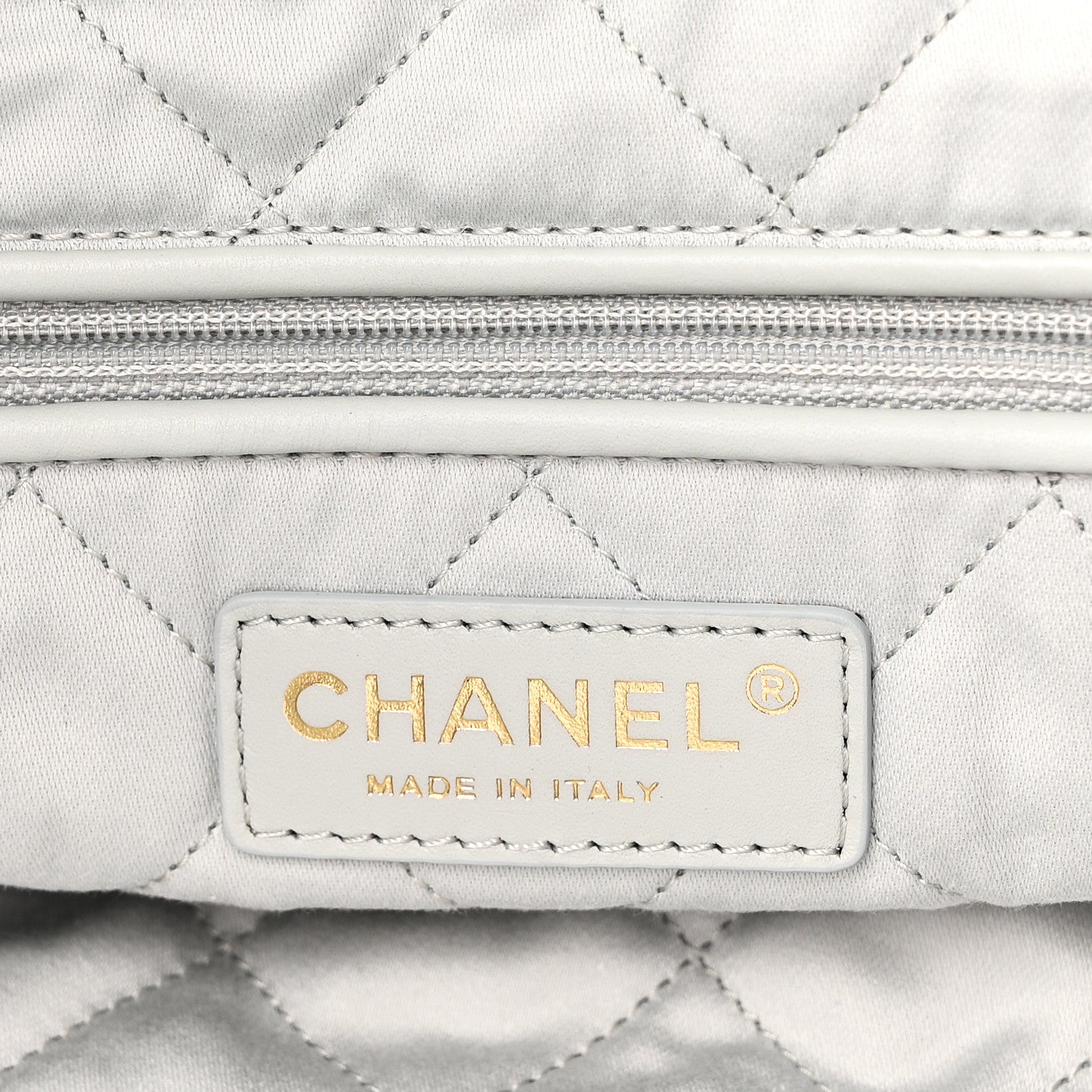 Chanel Shiny Calfskin Quilted Small Chanel 22 Light Blue 7 of 11