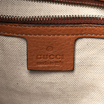 Gucci Pebbled Calfskin Medium Heritage Shoulder Bag Light Tobacco 7 of 13