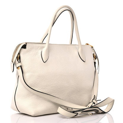 Prada Vitello Daino Shoulder Bag White 3 of 16