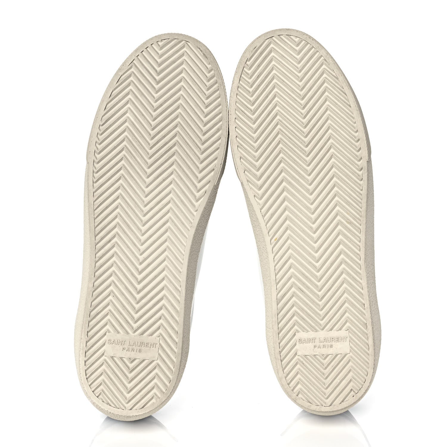 Saint Laurent Calfskin Embroidered Court Classic Sneakers 39 White Black 5 of 9