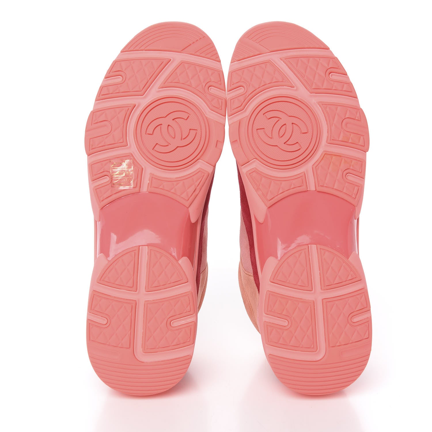 Chanel Kid Suede Calfskin Mens Sneakers 45 Coral 5 of 10