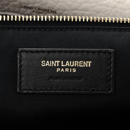 Saint Laurent Grained Lambskin Large Calypso Blanc Vintage 6 of 10