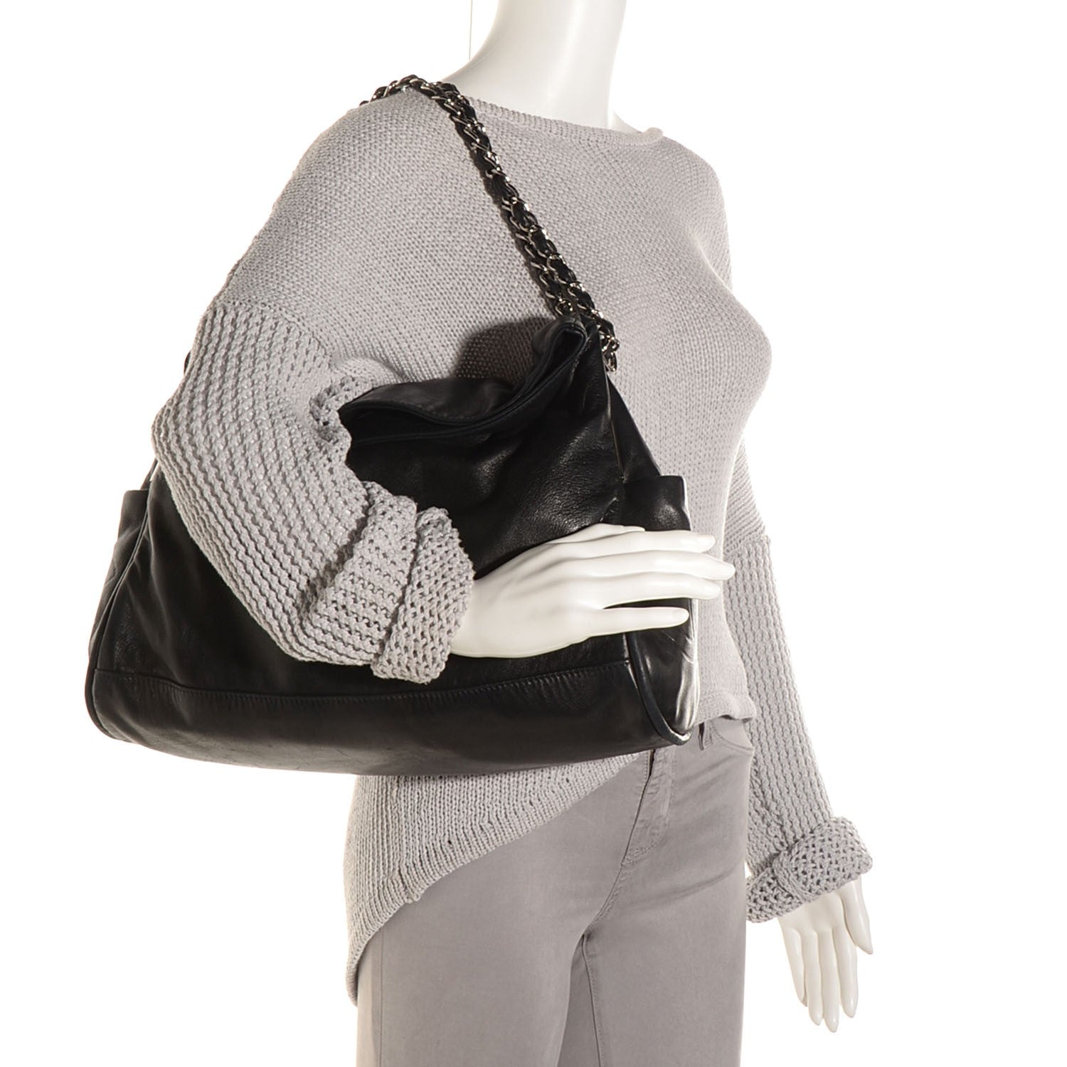 Chanel Lambskin Large Ultimate Soft Tote Black 2 of 7