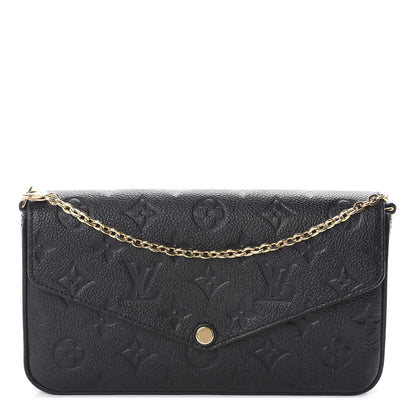 Louis Vuitton Empreinte Pochette Felicie Chain Wallet Black 1 of 9