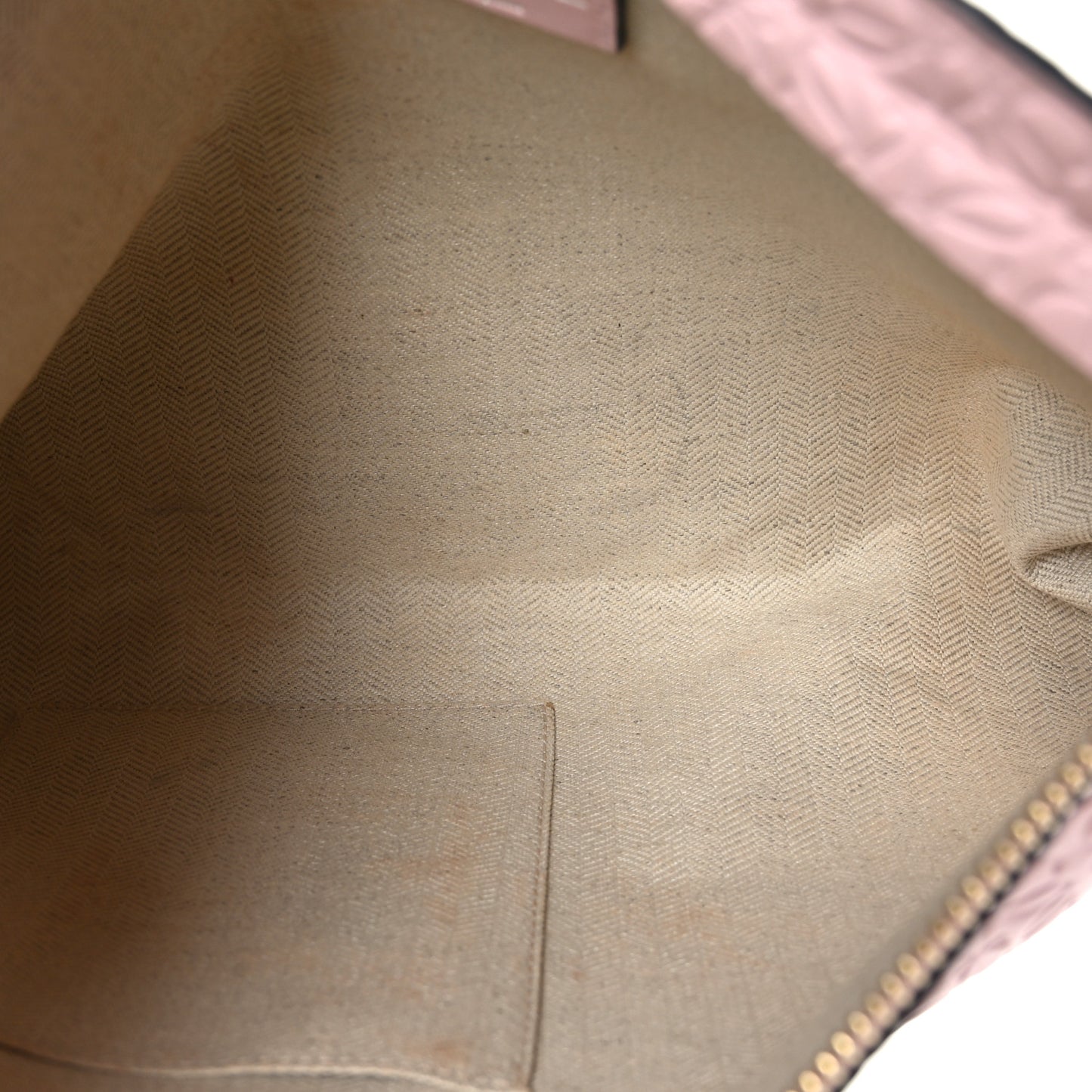Calfskin Embossed Repeat T Pouch Soft pink