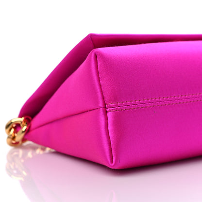 Tom Ford Satin Mini Label Chain Shoulder Bag Hot Pink 8 of 10