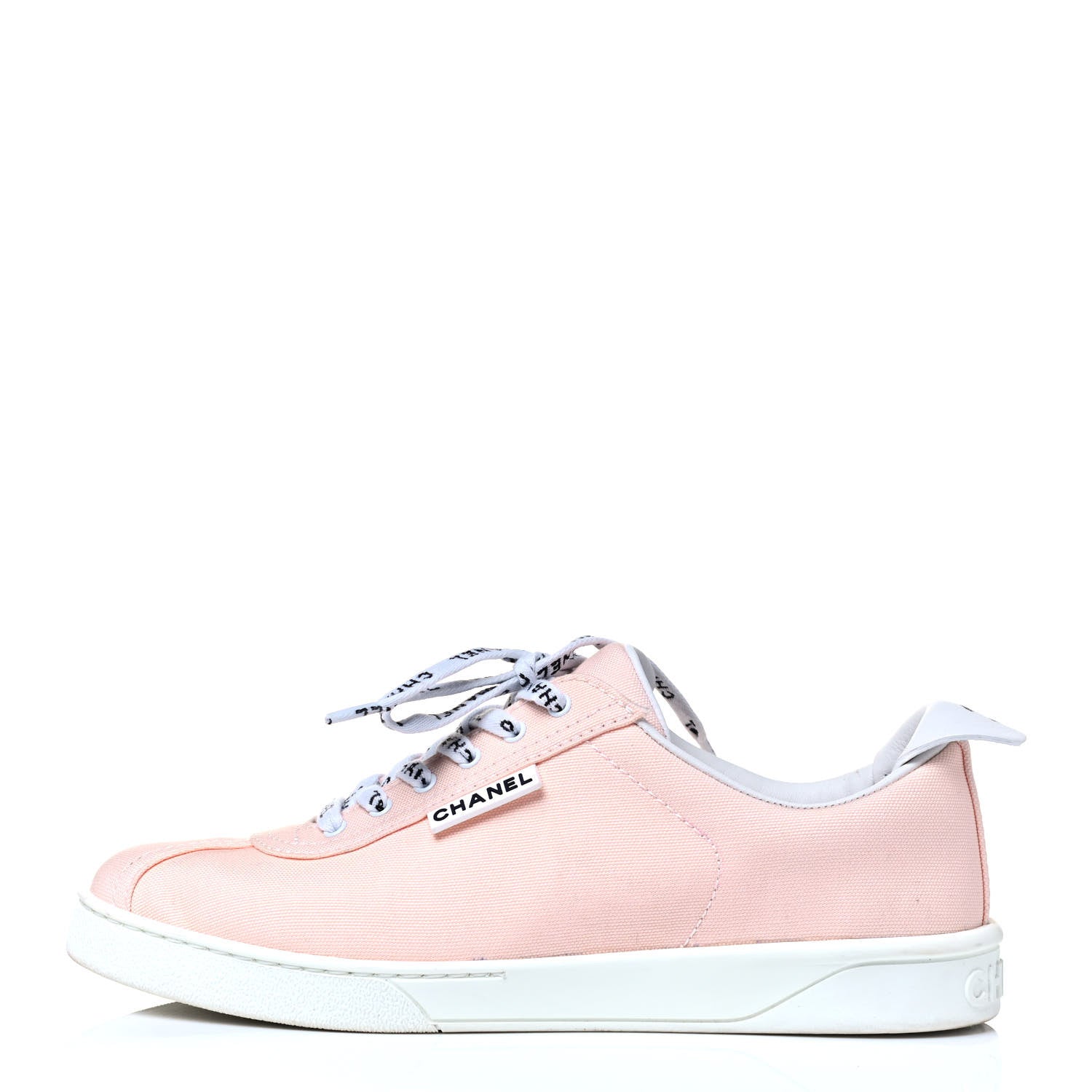 Chanel Canvas Womens Sneakers 38.5 Light Pink 1 of 8
