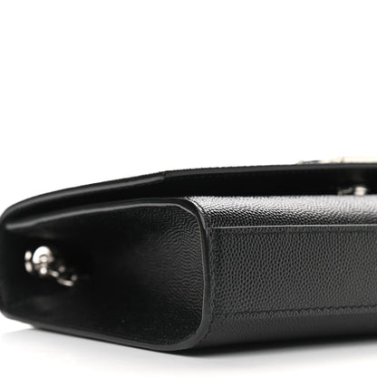 Saint Laurent Grain De Poudre Small Monogram Kate Satchel Black 7 of 8