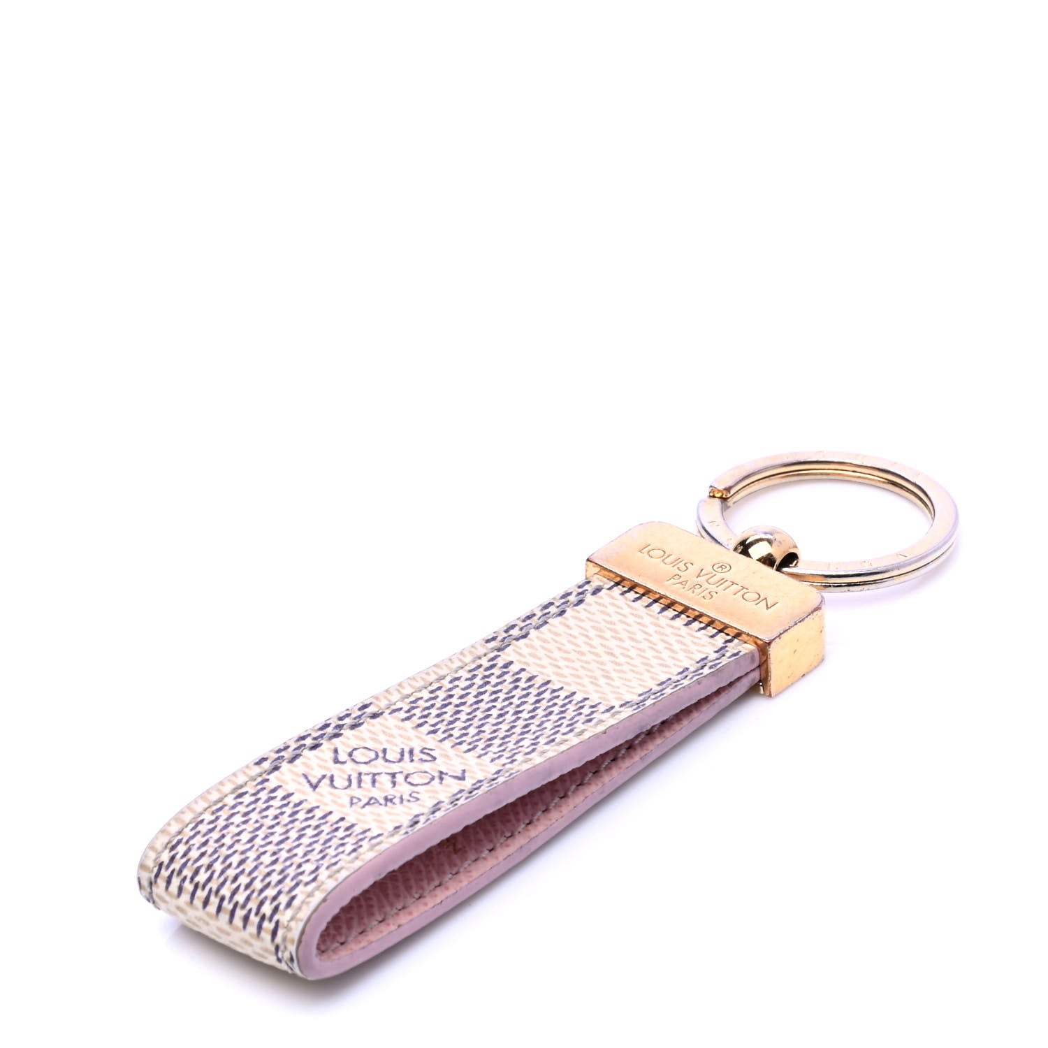 Louis Vuitton Damier Azur Dragonne Key Holder Rose Ballerine 4 of 4