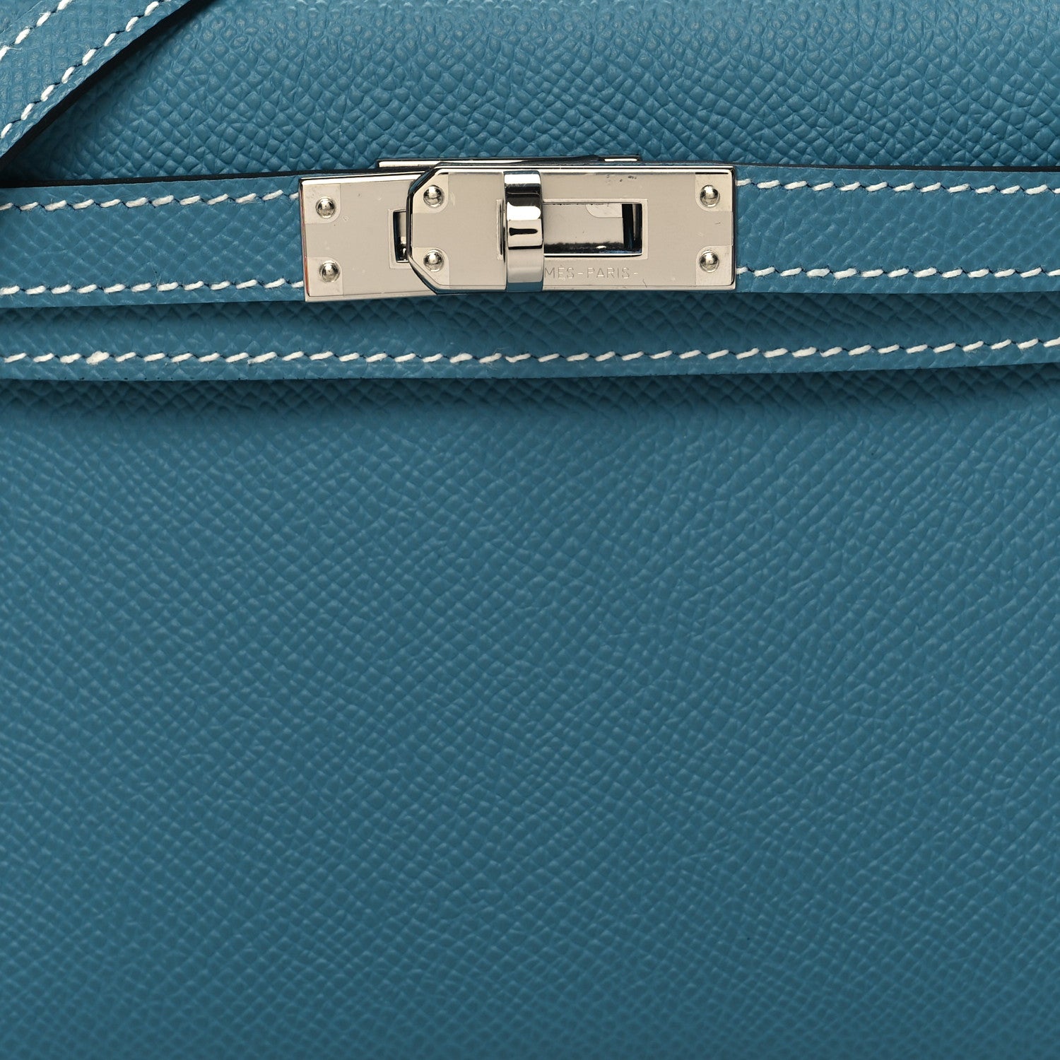 Hermes Epsom Mini Kelly Sellier 20 New Blue Jean 7 of 10