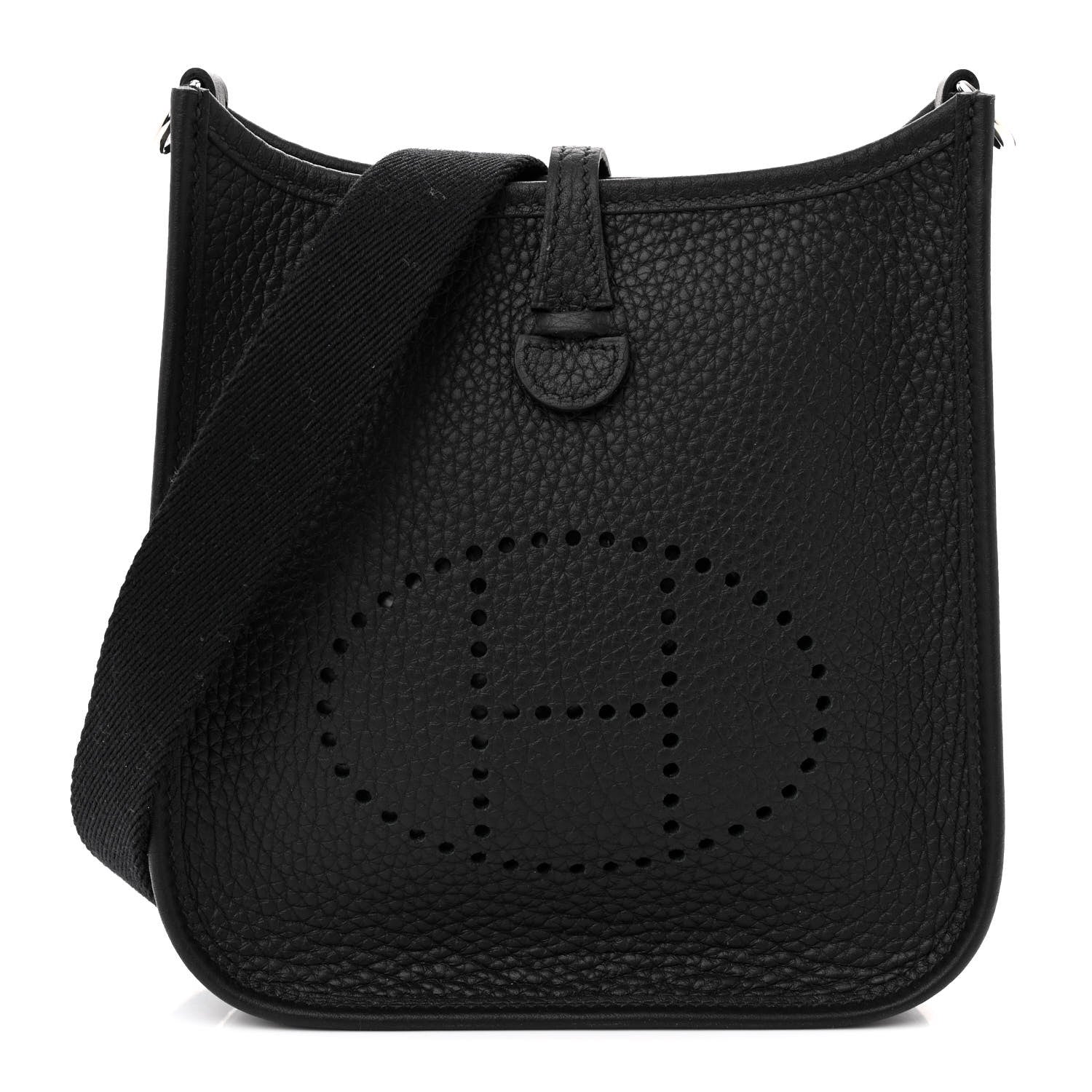 Hermes Taurillon Clemence Evelyne TPM Black 1 of 12