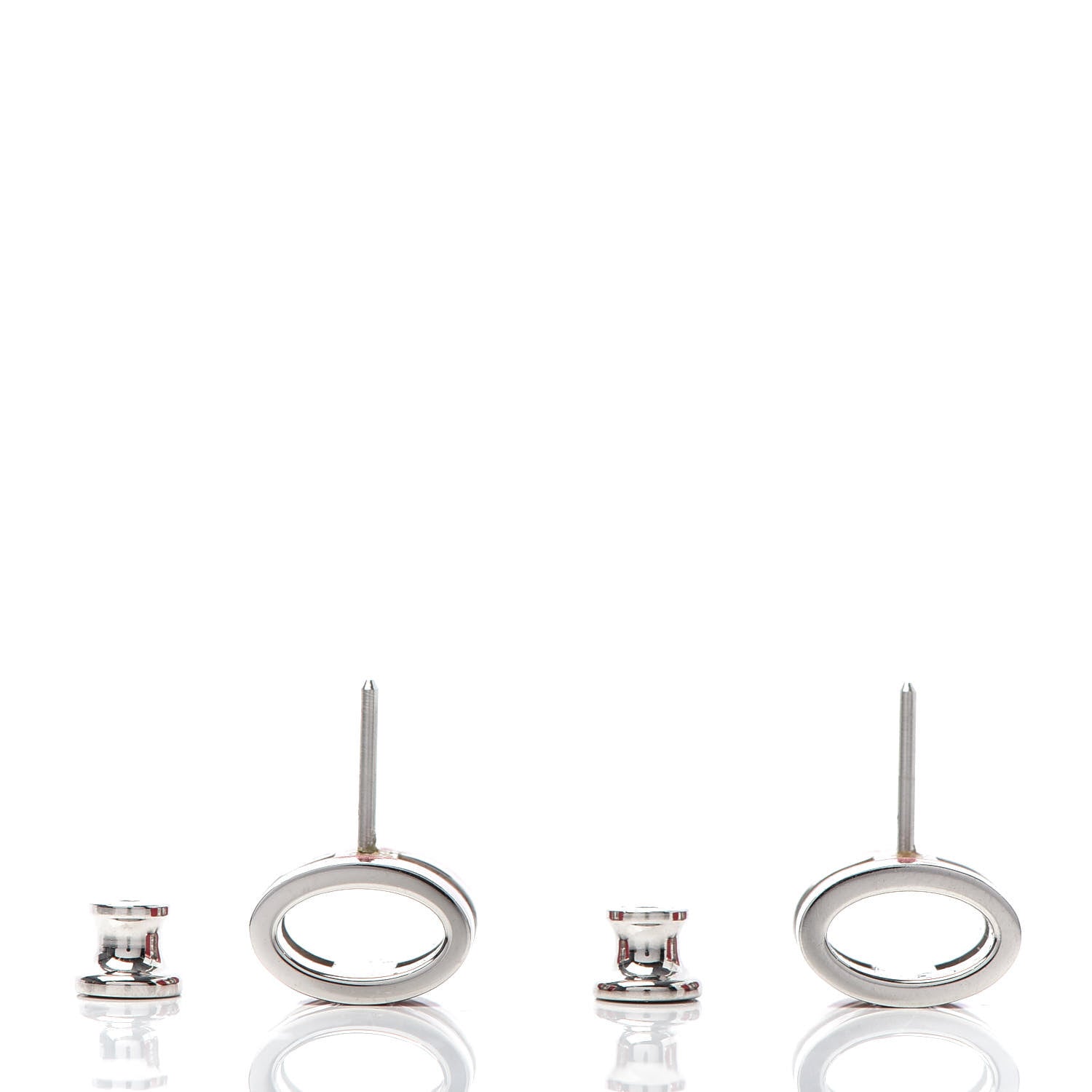 Hermes Palladium Lacquered Pop H Earrings Rose Extreme 3 of 5