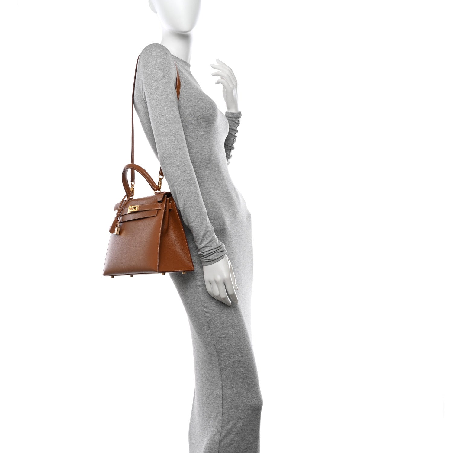 Hermes Courchevel Kelly Sellier 28 Gold 2 of 13