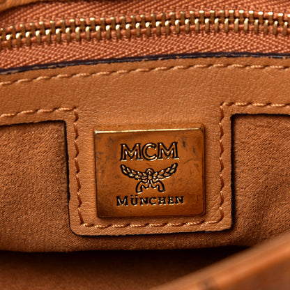 MCM Visetos Studded Crossbody Flap Messenger Cognac 6 of 9