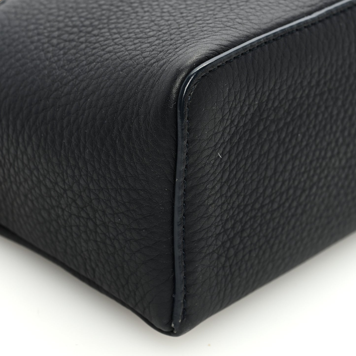 Grained Calfskin L19 Extra Pocket Pouch Navy