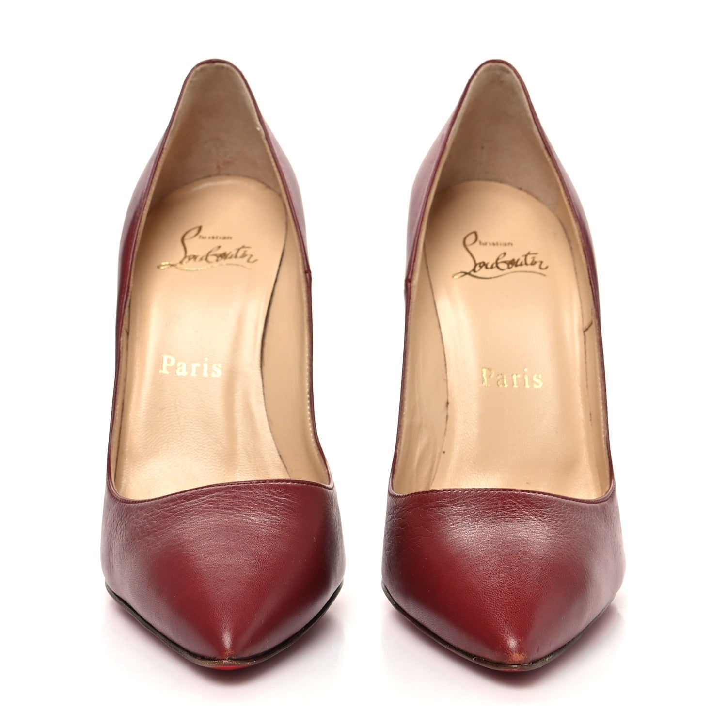 Christian Louboutin Nappa Pigalle Follies Pumps 37 Burgundy 2 of 9