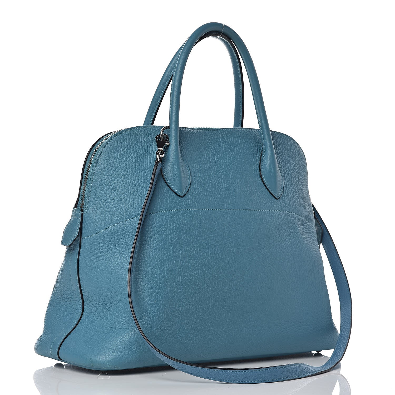 Hermes Taurillon Clemence Bolide 35 Turquoise 3 of 15