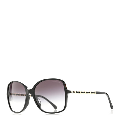 Chanel Lambskin Square Chain Sunglasses 5210-Q Black 1 of 8