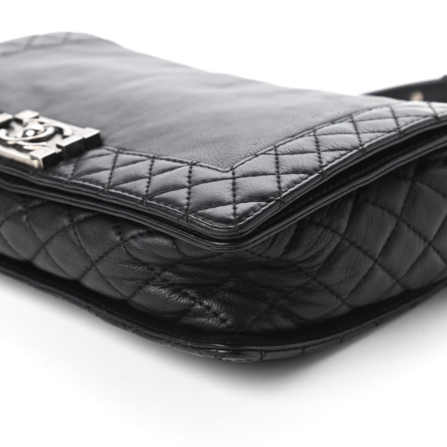 Calfskin New Medium Boy Reverso Flap Black