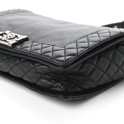 Chanel Calfskin New Medium Boy Reverso Flap Black 7 of 10