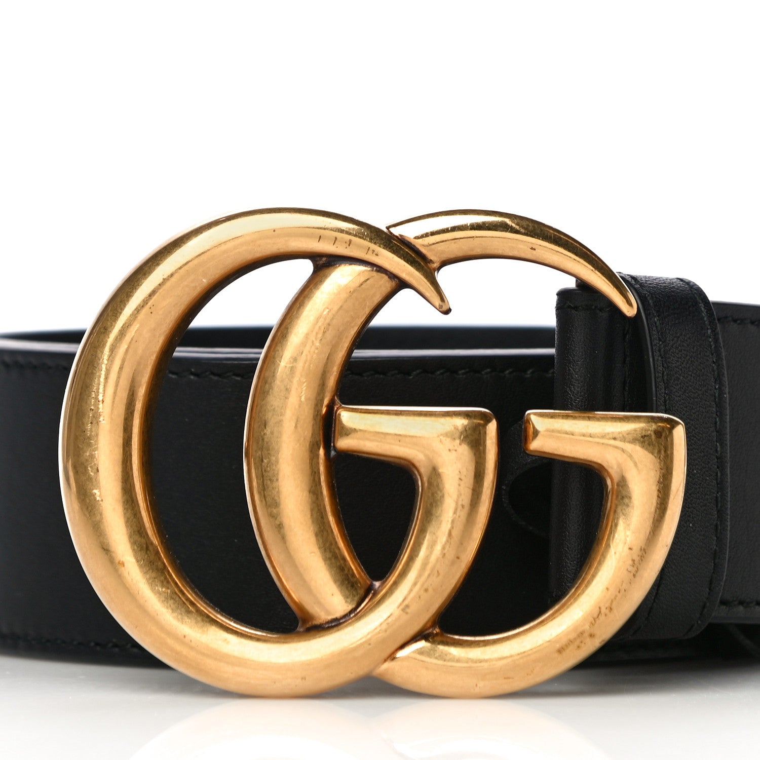 Gucci Calfskin Double G 40mm Belt 75 30 Black 2 of 9