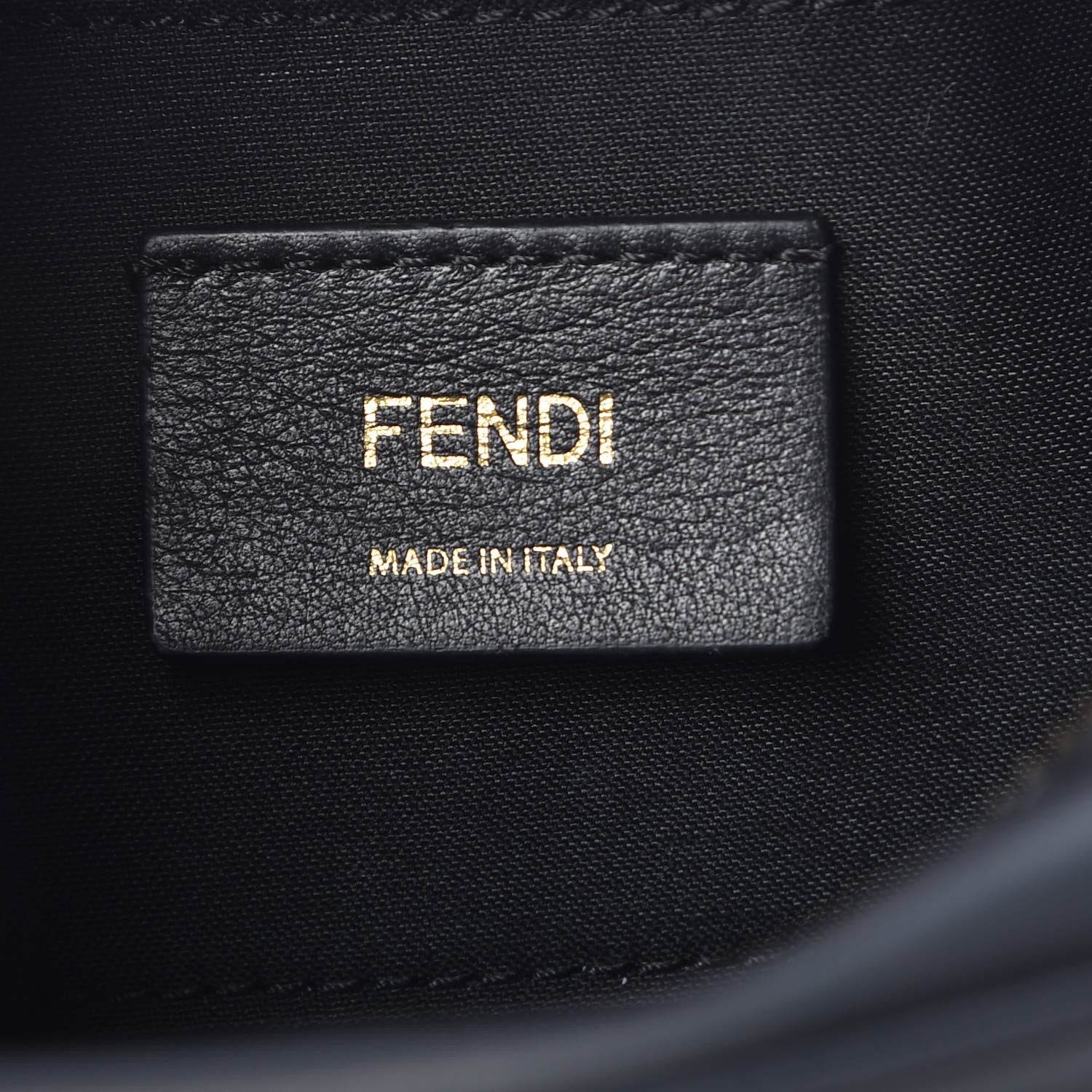 Fendi Glazed Fabric Vitello Century F is Fendi FF 1974 Stamp Patch Camera Case Mogano Panna Black 6 of 9