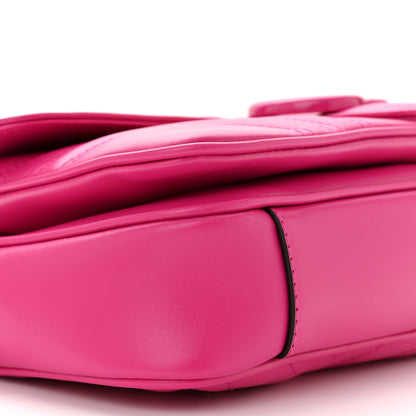 Gucci Calfskin Matelasse Monochrome GG Marmont Crossbody Shoulder Bag Classic Fuxia 9 of 11