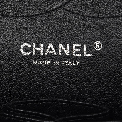 Chanel Lambskin Chevron Quilted Jumbo Double Flap So Black 6 of 9