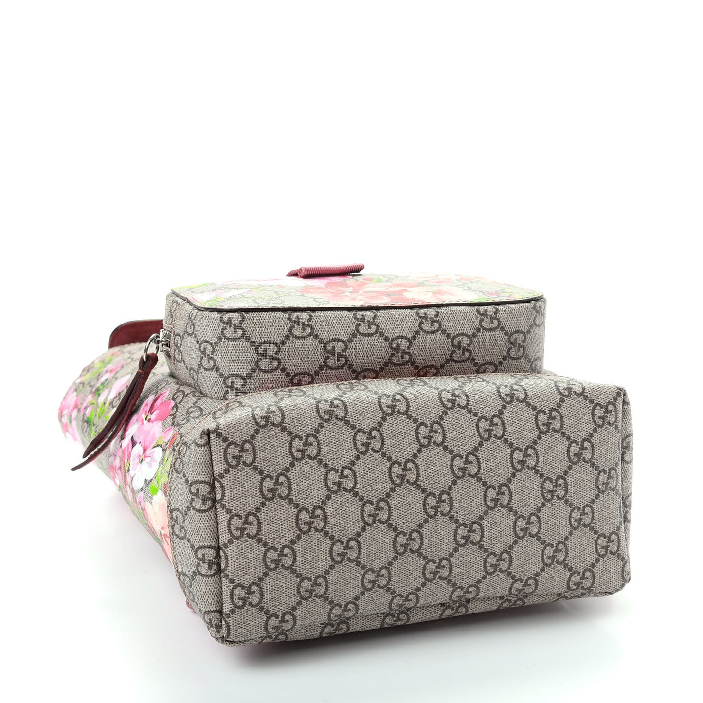 GG Supreme Monogram Blooms Small Single Buckle Backpack Beige Multicolor Dry Rose