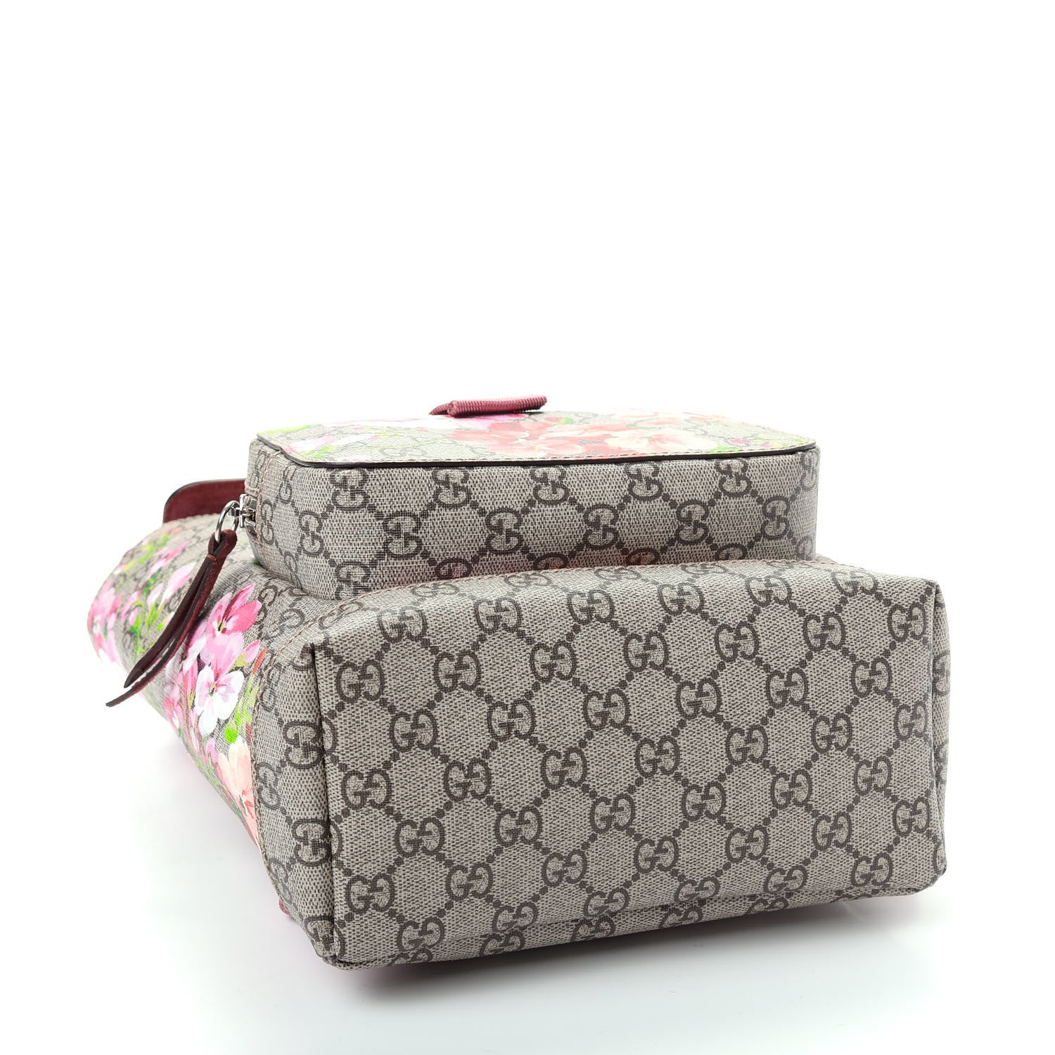 Gucci GG Supreme Monogram Blooms Small Single Buckle Backpack Beige Multicolor Dry Rose 3 of 8