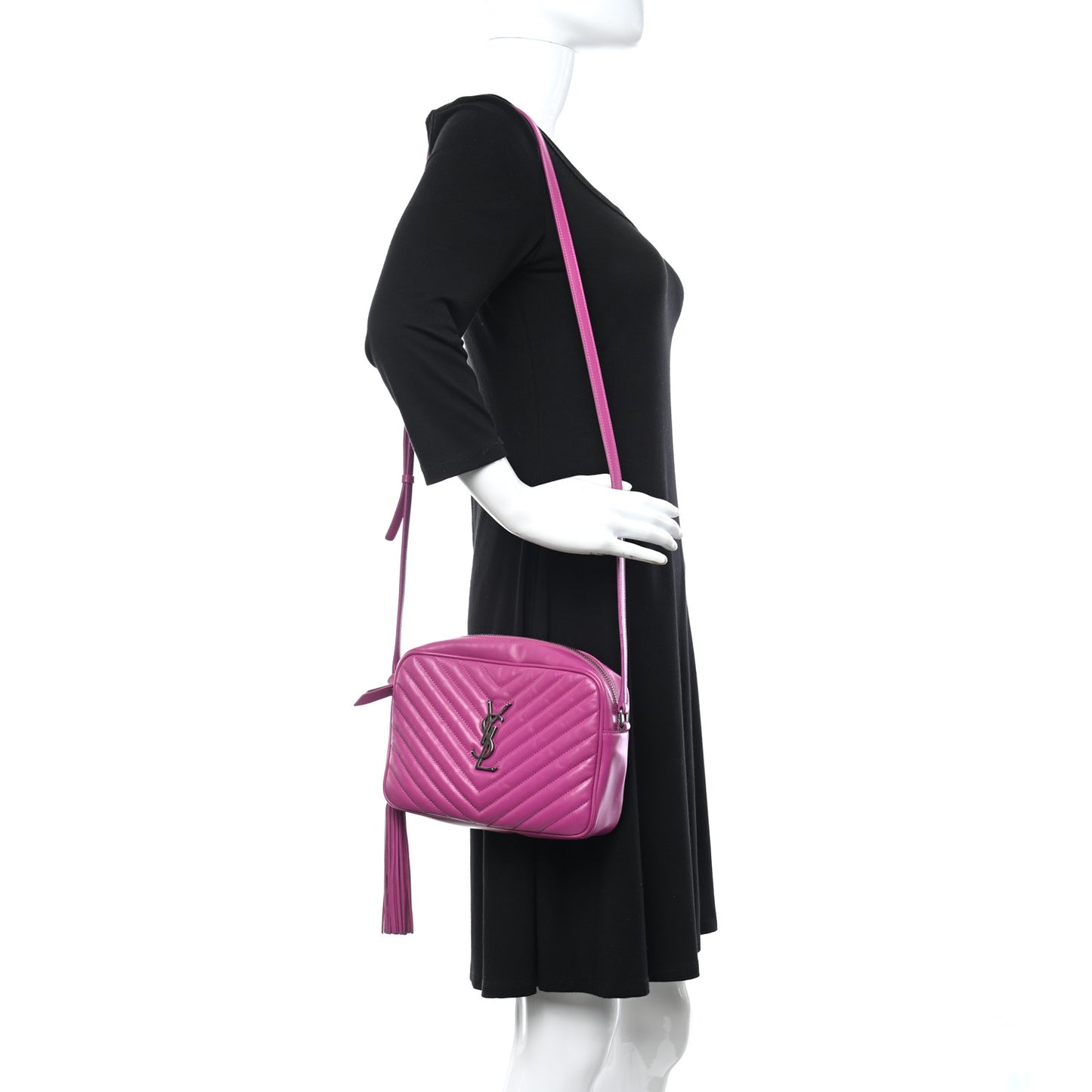 Calfskin Matelasse Monogram Lou Camera Bag Electric Fuchsia