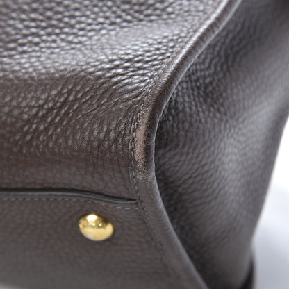 Prada Vitello Daino Shopping Satchel Caffe 10 of 15