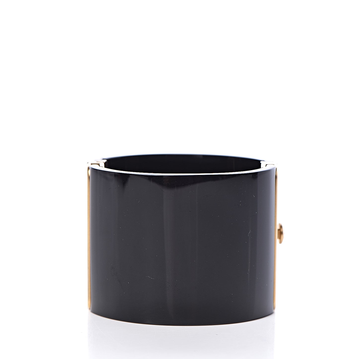 Resin CC Cuff Bracelet Black Gold