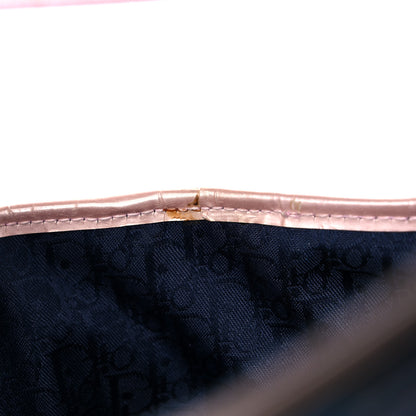 Christian Dior Patent Denim Jeans Saddle Bag Blue Pink 10 of 27