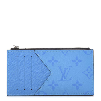 Louis Vuitton Taigarama Coin Card Holder Blue Lagoon 1 of 8