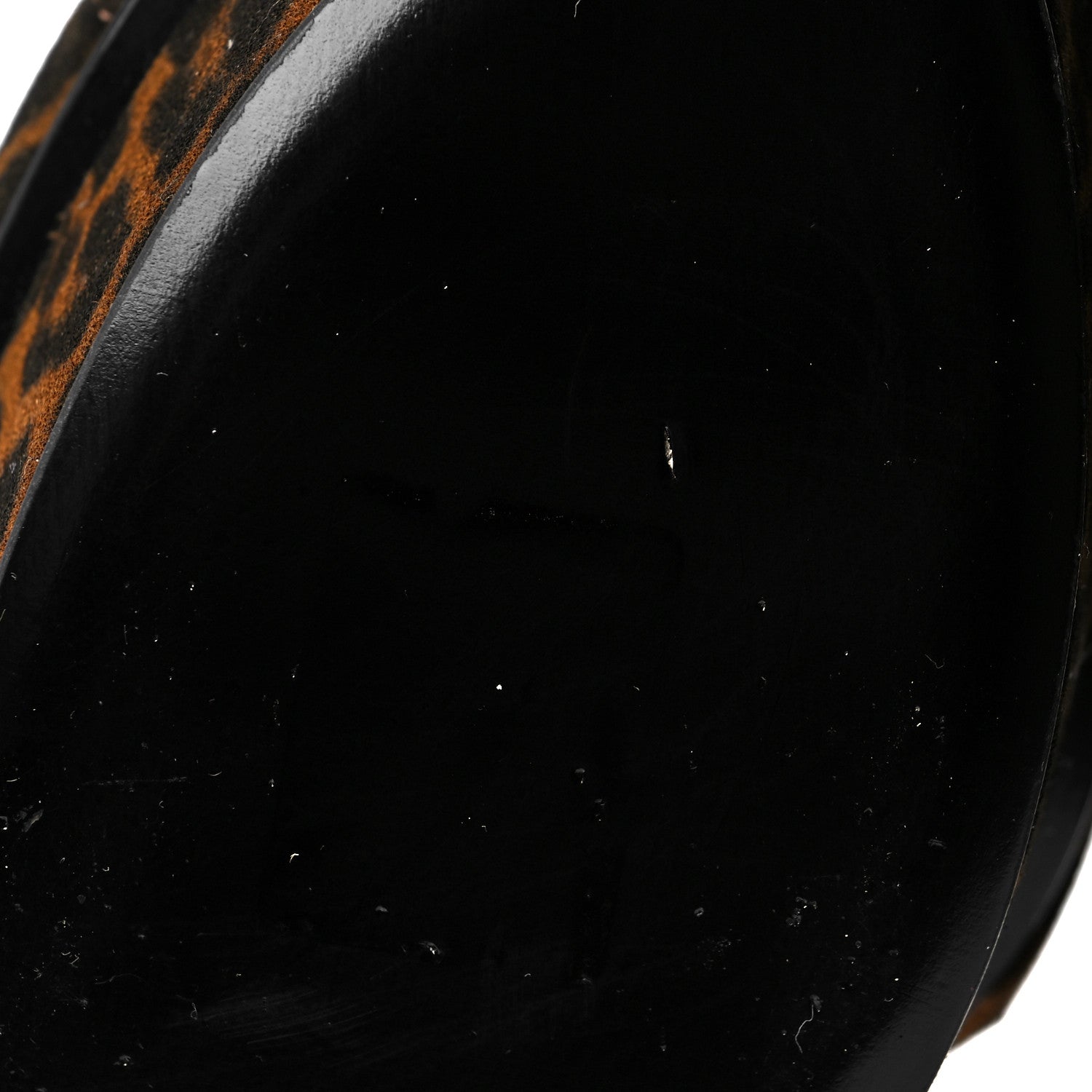 Saint Laurent Suede Leopard Print Tribute Platform Sandals 38.5 Brown 7 of 10