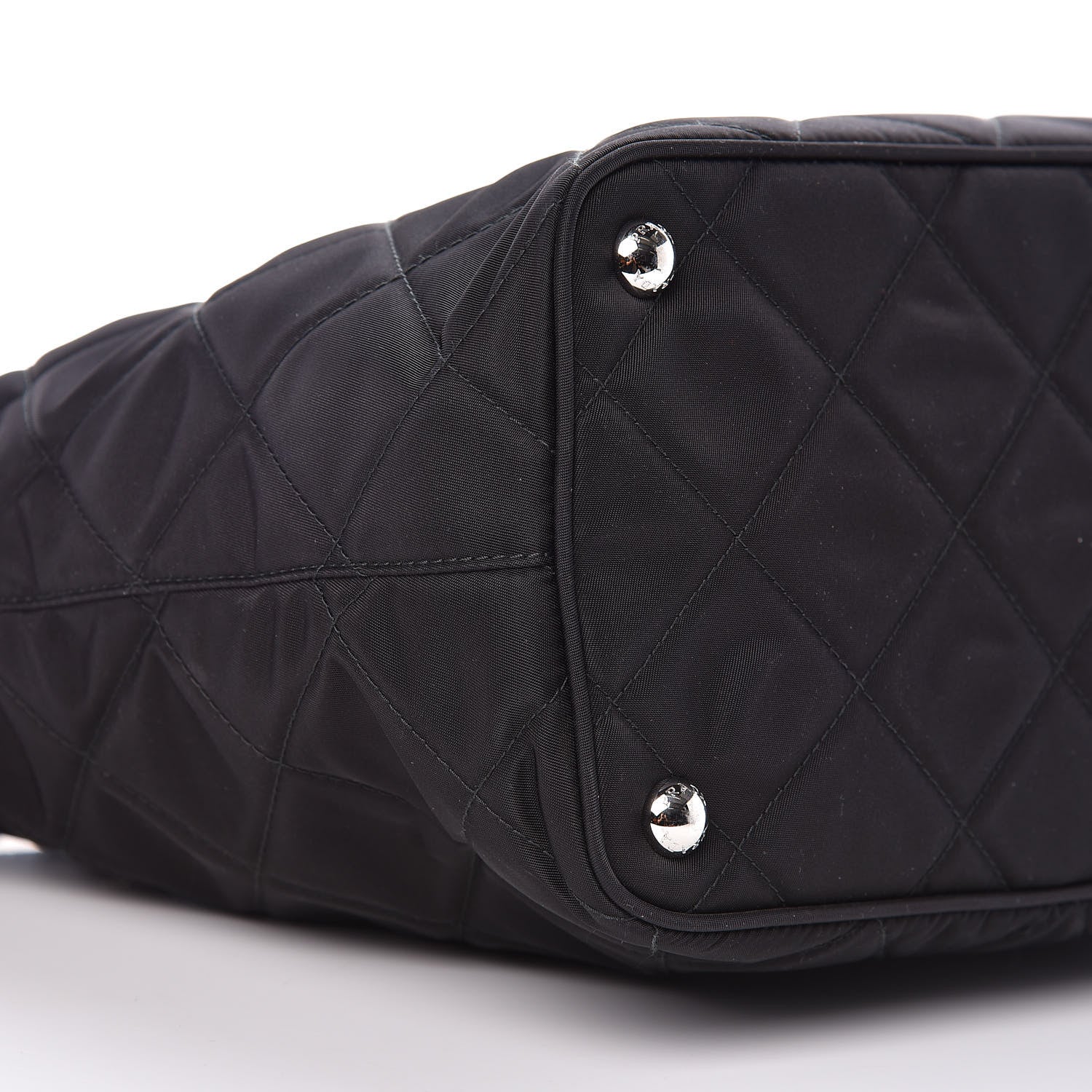 Prada Tessuto Nylon Quilted Shopping Tote Black 5 of 9