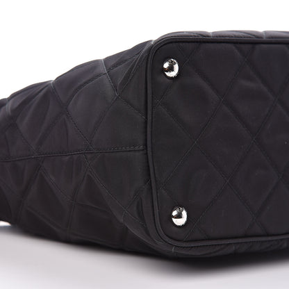 Prada Tessuto Nylon Quilted Shopping Tote Black 5 of 9