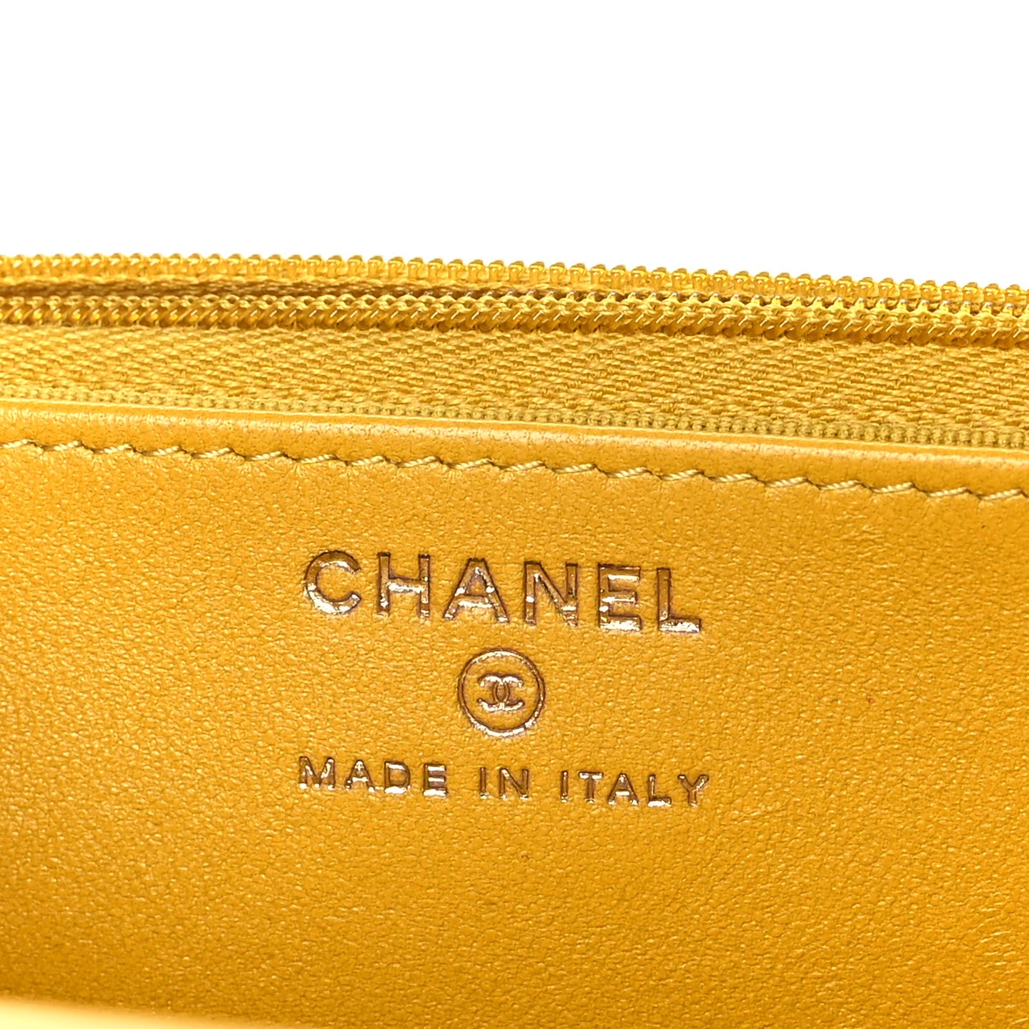 Lambskin Quilted Top Handle Wallet On Chain WOC Yellow