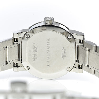 Burberry Stainless Steel Diamond Mother of Pearl 27mm Heritage Quartz Watch BU9224 5 of 6