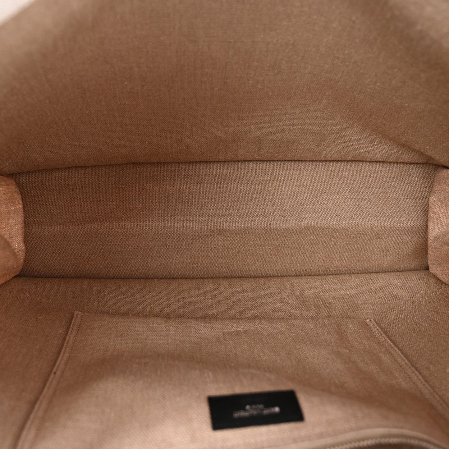 Linen Calfskin Rive Gauche Tote Greggio Natural