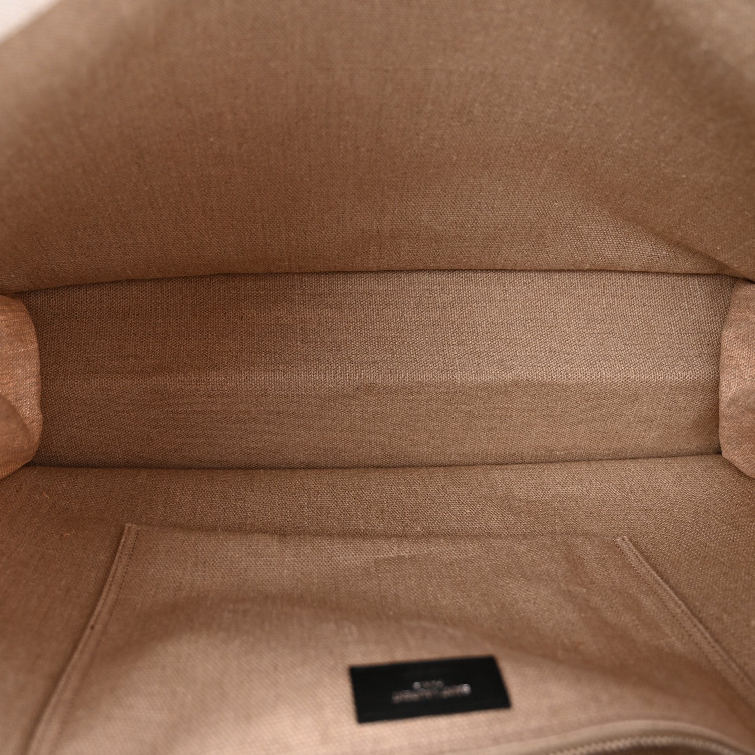 Saint Laurent Linen Calfskin Rive Gauche Tote Greggio Natural 5 of 10