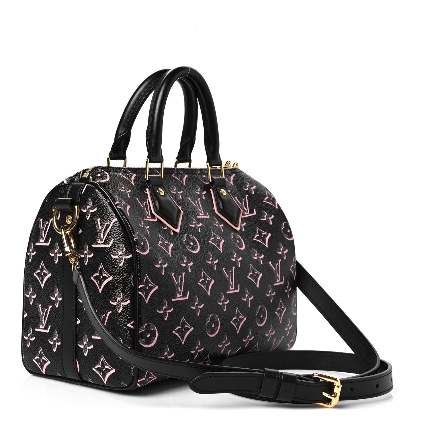 Louis Vuitton Monogram Fall for You Speedy Bandouliere 25 Black 3 of 7
