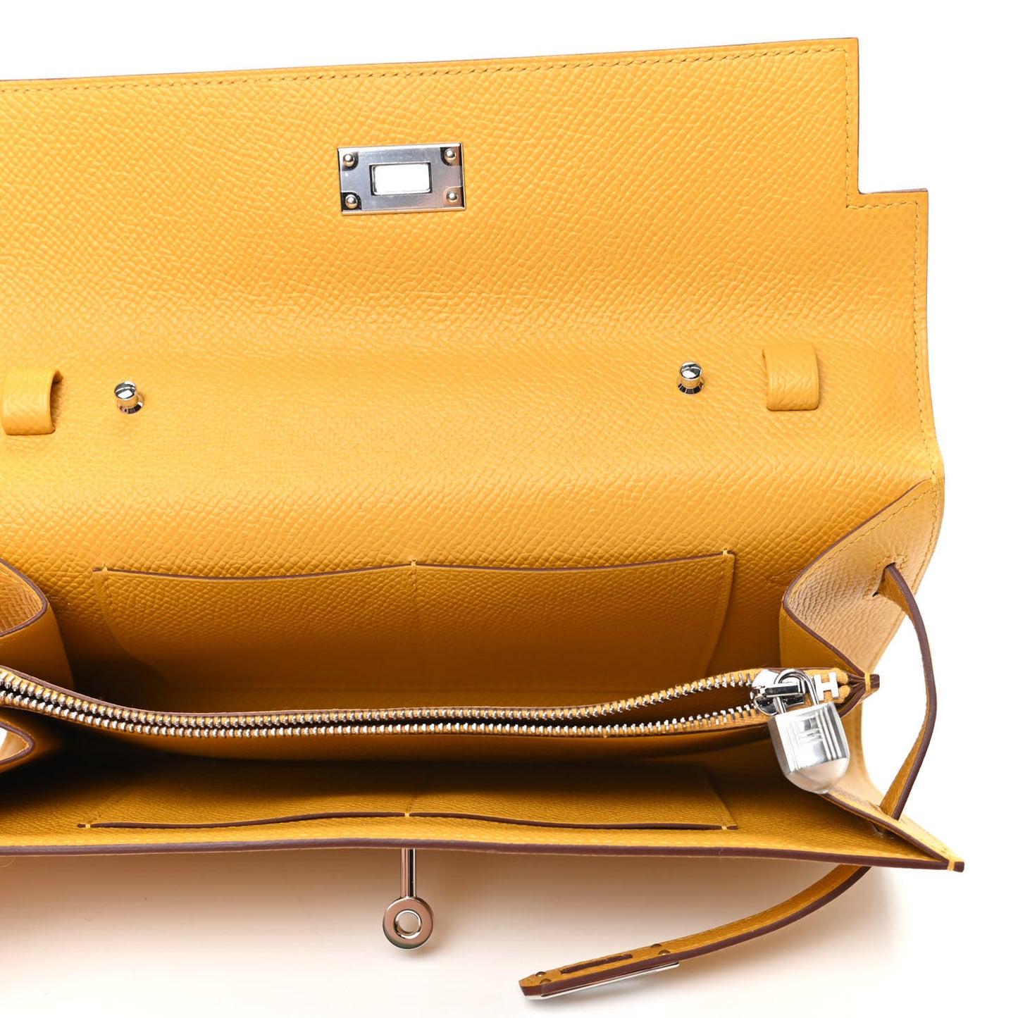 Epsom Kelly Wallet To Go Jaune Ambre
