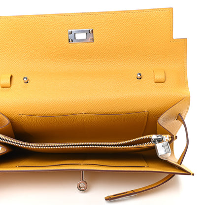 Hermes Epsom Kelly Wallet To Go Jaune Ambre 4 of 9