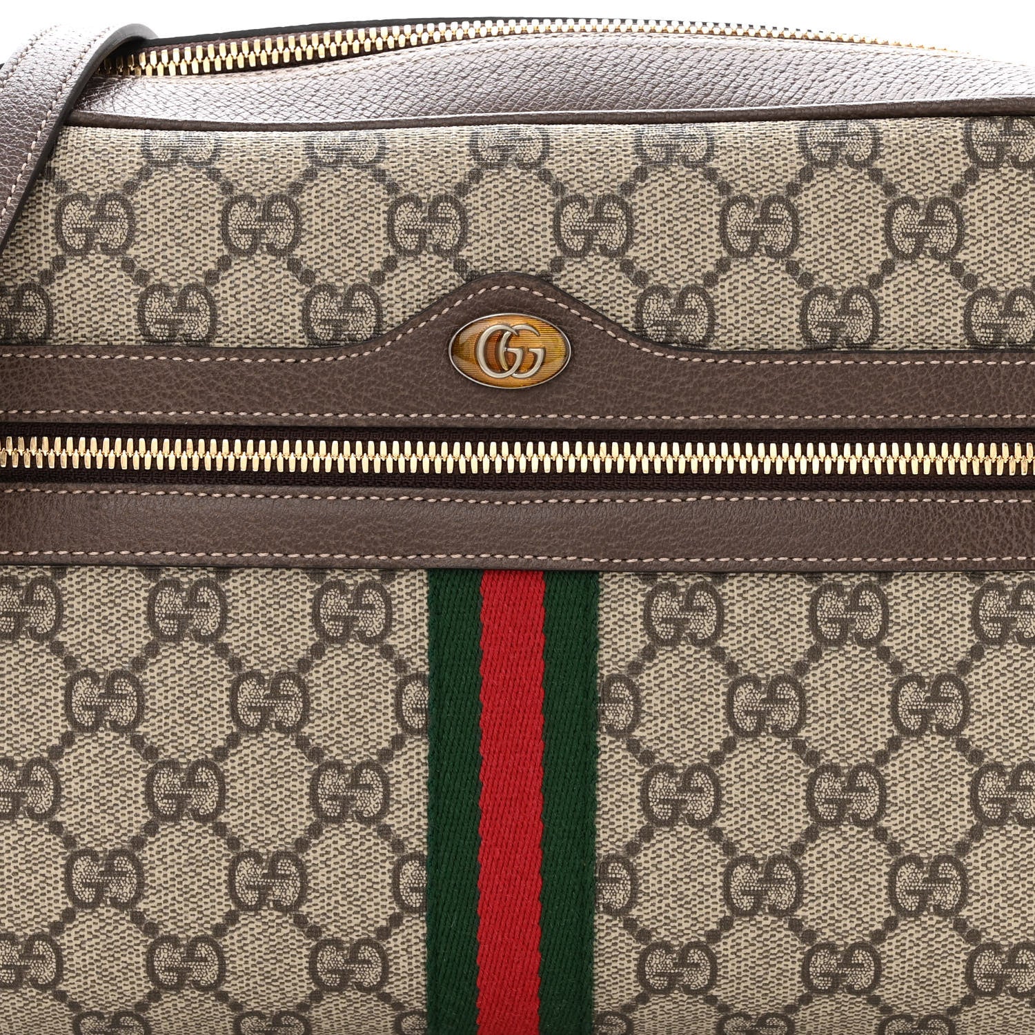 Gucci GG Supreme Monogram Web Small Ophidia Shoulder Bag Brown 8 of 10