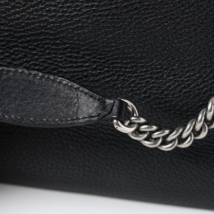 Gucci Pebbled Calfskin Studded Medium Soho Chain Shoulder Bag Black 14 of 14