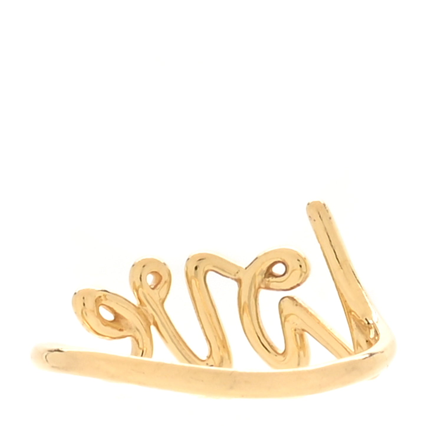 18K Yellow Gold Paloma's Graffiti Love Ring 56 7.5