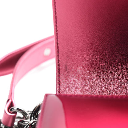 Chanel Metallic Patent Quilted New Medium Boy Flap Fuchsia 15 of 16